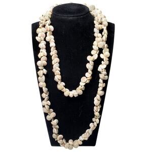 Hilo Hatties Necklace Seashell Bead Strand 17" Vtg Bohemian Hawaiian